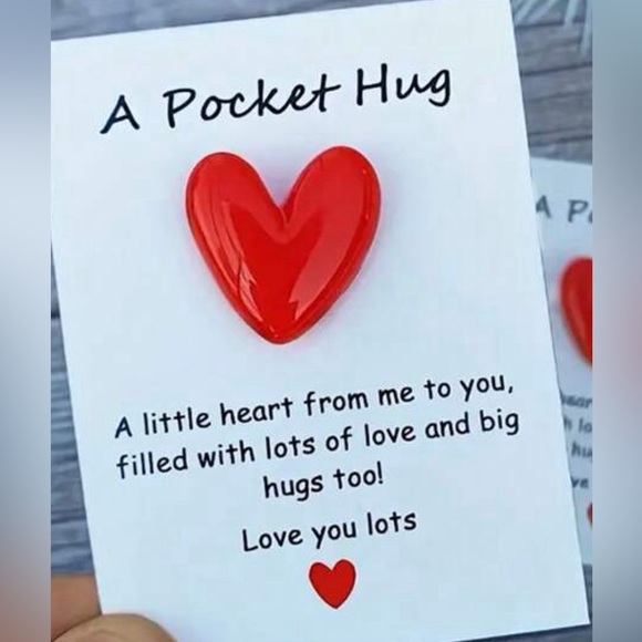 A Little Pocket Hug Red Heart Love Gift - Picture 2 of 5